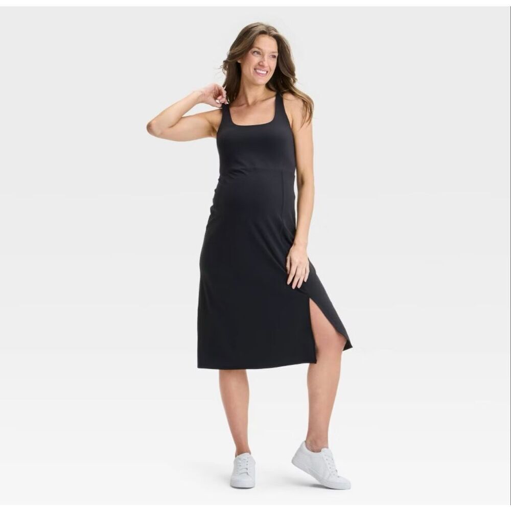 🌸 Isabel Maternity Black Sleeveless Maternity Dress Size XS New